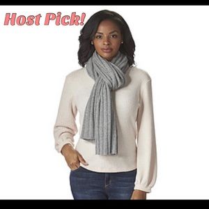 Rue Valentina 100% Ribbed Cashmere Scarf